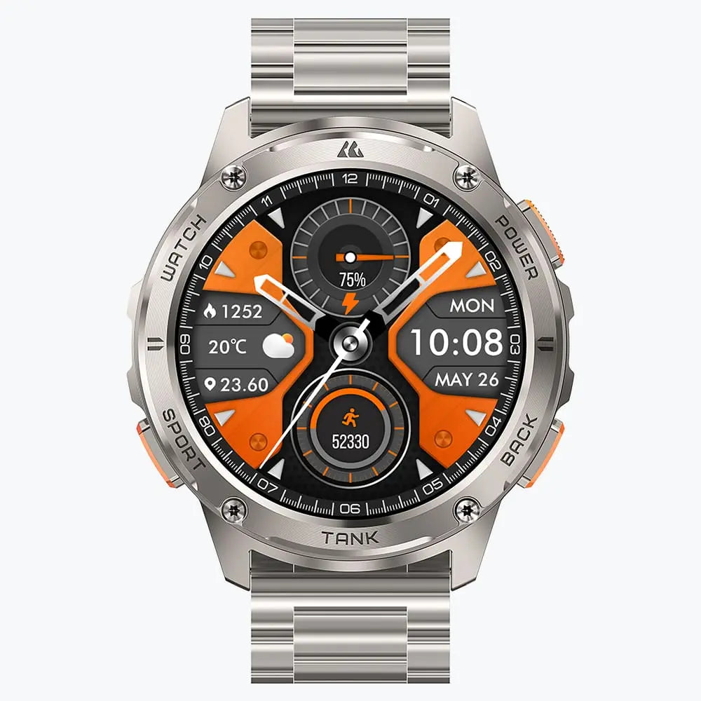 kospet-tank-3-smartwatch-silver-with-steel-straps-#color_silver^package_Silicone + Steel Premium