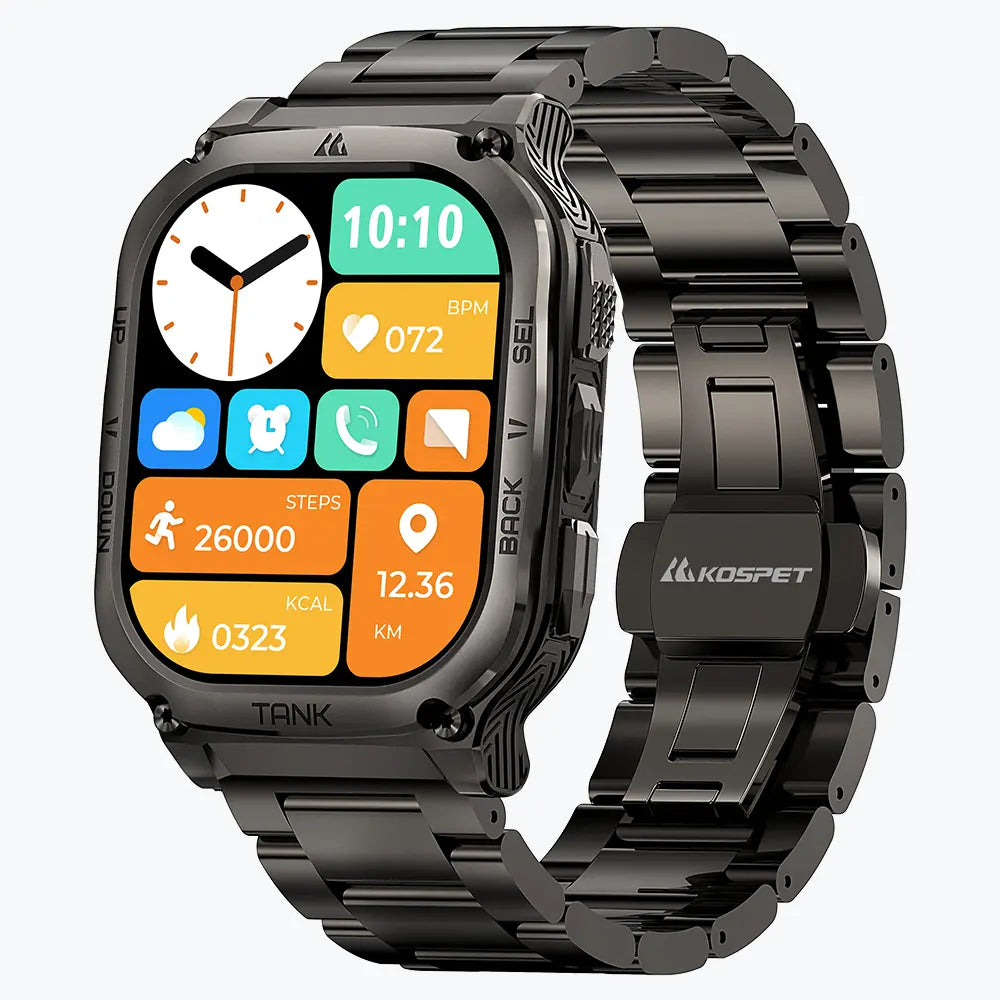 kospet-m3-smartwatch-black-with-steel-straps#color_black^package_Silicone + Steel Premium