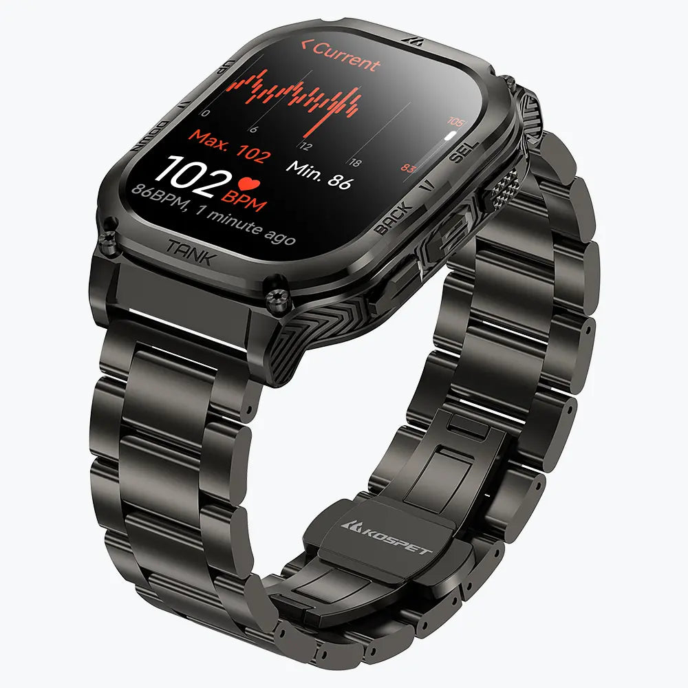 kospet-m3-smartwatch-black-with-steel-straps#color_black^package_Silicone + Steel Premium