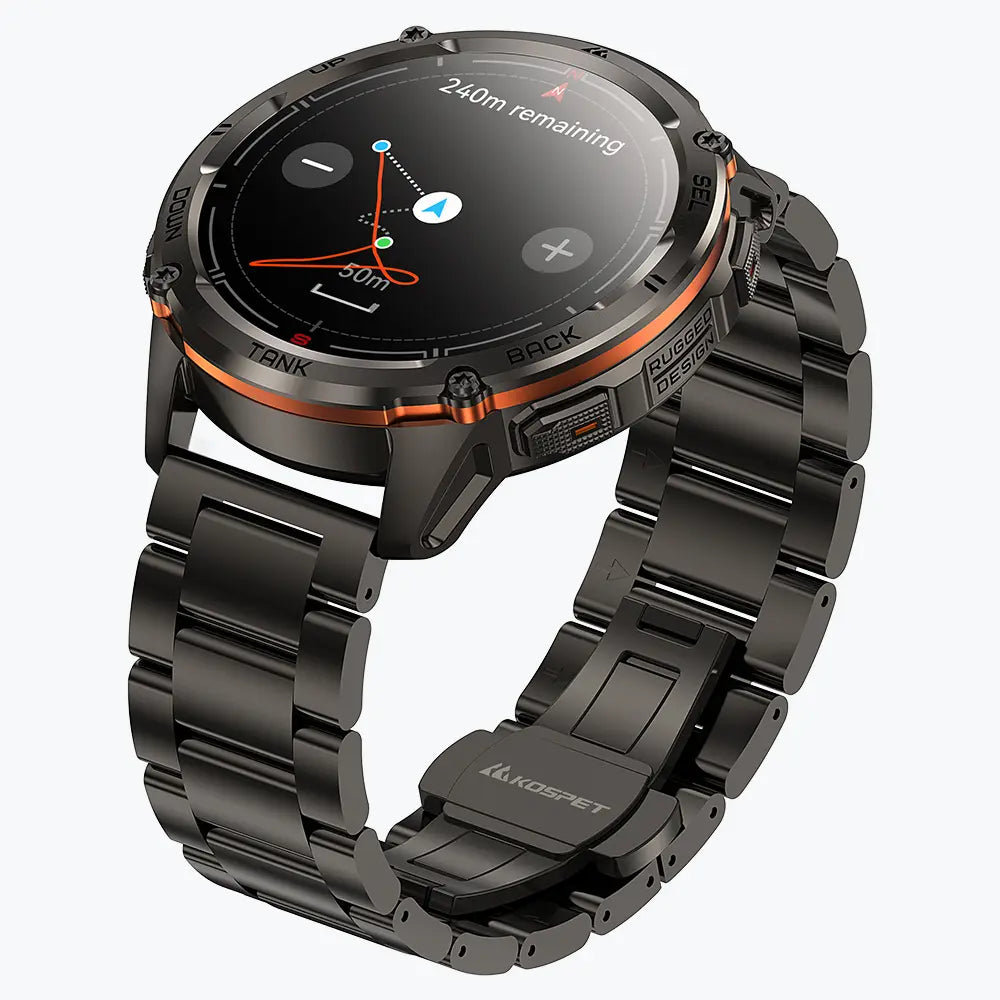 kospet-tank-t3-ultra-2-smartwatch-black-with-steel-straps#color_black^package_Silicone + Steel Premium