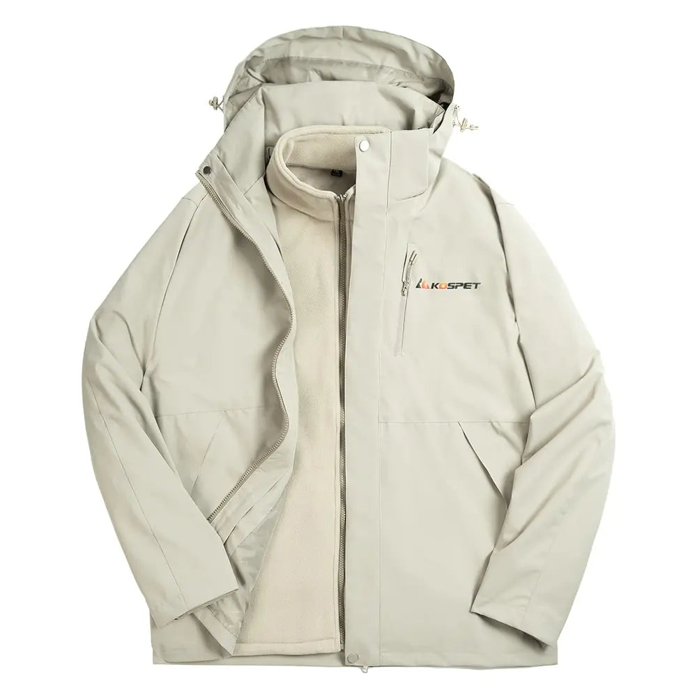 KOSPET 3-in-1 Waterproof Rain Jacket