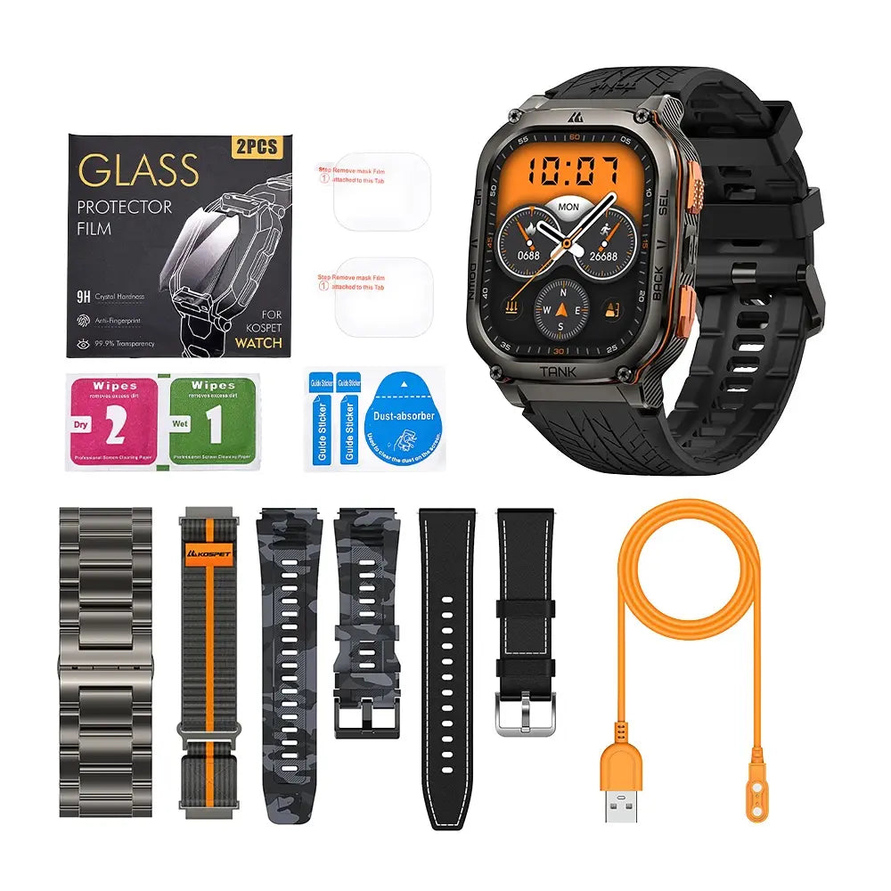 kospet-tank-m3-ultra-smartwatch-black-with-silicone-straps#color_black^package_Ultimate Pack